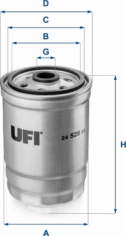 UFI 24.528.01 - Polttoainesuodatin inparts.fi