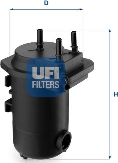 UFI 24.051.00 - Polttoainesuodatin inparts.fi