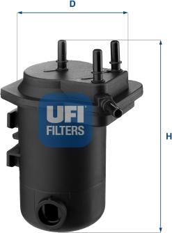 UFI 24.052.00 - Polttoainesuodatin inparts.fi