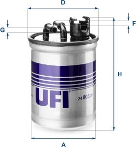 UFI 24.003.00 - Polttoainesuodatin inparts.fi