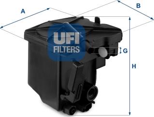 UFI 24.027.00 - Polttoainesuodatin inparts.fi