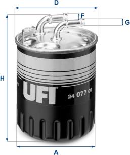 UFI 24.077.00 - Polttoainesuodatin inparts.fi