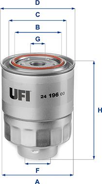 UFI 24.196.00 - Polttoainesuodatin inparts.fi