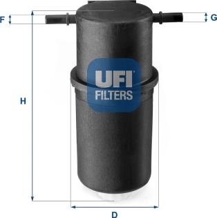 UFI 24.144.00 - Polttoainesuodatin inparts.fi