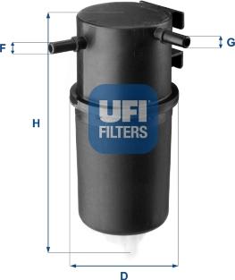 UFI 24.145.00 - Polttoainesuodatin inparts.fi