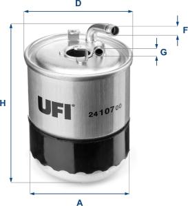 UFI 24.107.00 - Polttoainesuodatin inparts.fi