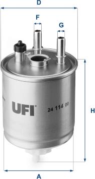 UFI 24.114.00 - Polttoainesuodatin inparts.fi