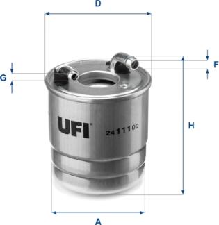 UFI 24.111.00 - Polttoainesuodatin inparts.fi