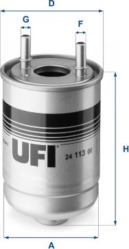 UFI 24.113.00 - Polttoainesuodatin inparts.fi