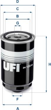 UFI 24.122.00 - Polttoainesuodatin inparts.fi