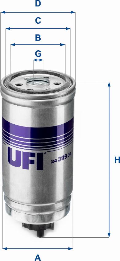 UFI 24.399.00 - Polttoainesuodatin inparts.fi