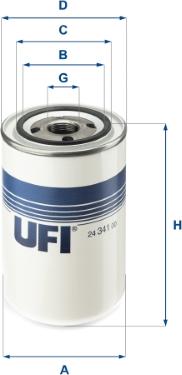 UFI 24.341.00 - Polttoainesuodatin inparts.fi