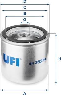 UFI 24.352.00 - Polttoainesuodatin inparts.fi