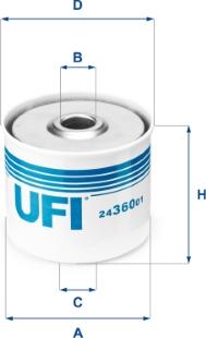 UFI 24.360.01 - Polttoainesuodatin inparts.fi