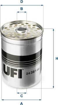 UFI 24.361.00 - Polttoainesuodatin inparts.fi