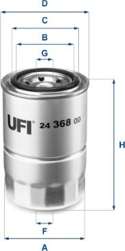 UFI 24.368.00 - Polttoainesuodatin inparts.fi