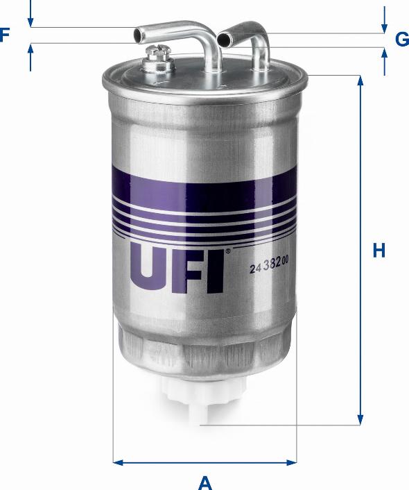 UFI 24.382.00 - Polttoainesuodatin inparts.fi