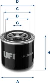 UFI 24.326.00 - Polttoainesuodatin inparts.fi