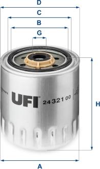 UFI 24.321.00 - Polttoainesuodatin inparts.fi