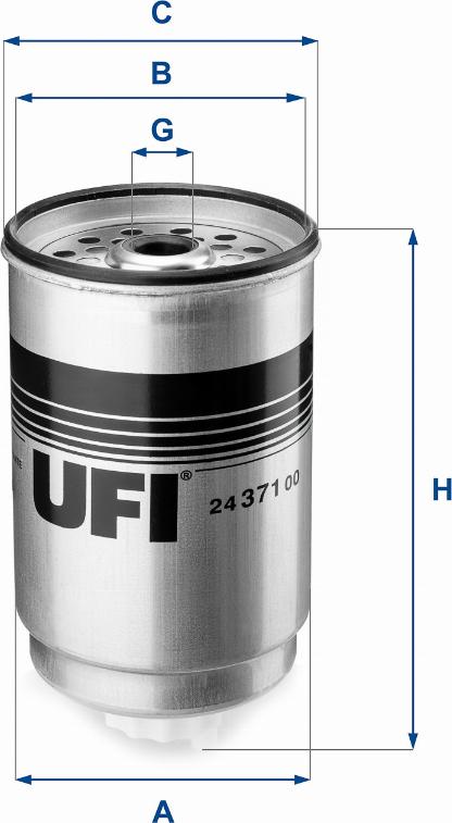 UFI 24.371.00 - Polttoainesuodatin inparts.fi