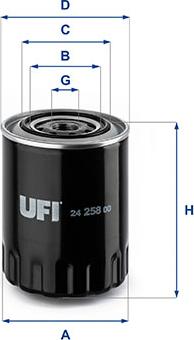 UFI 24.258.00 - Polttoainesuodatin inparts.fi