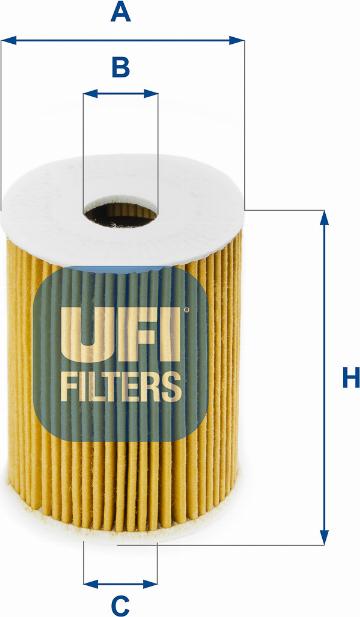 UFI 25.091.00 - Öljynsuodatin inparts.fi