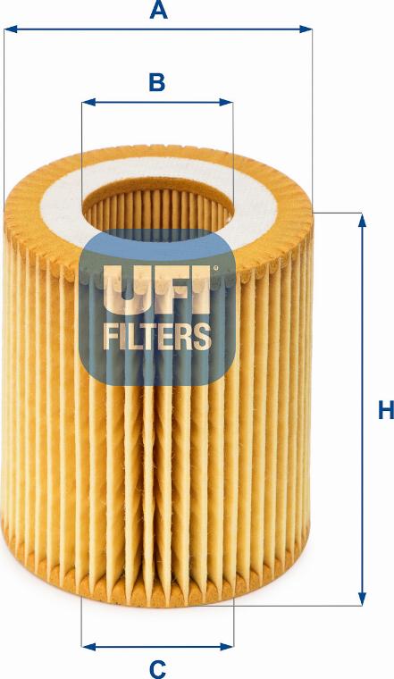 UFI 25.049.00 - Öljynsuodatin inparts.fi