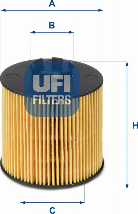 UFI 25.047.00 - Öljynsuodatin inparts.fi