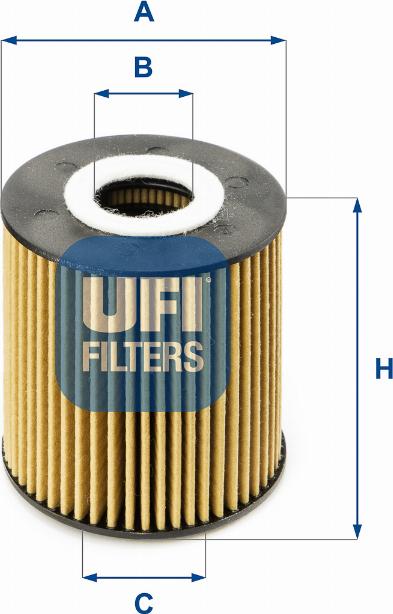 UFI 25.052.00 - Öljynsuodatin inparts.fi