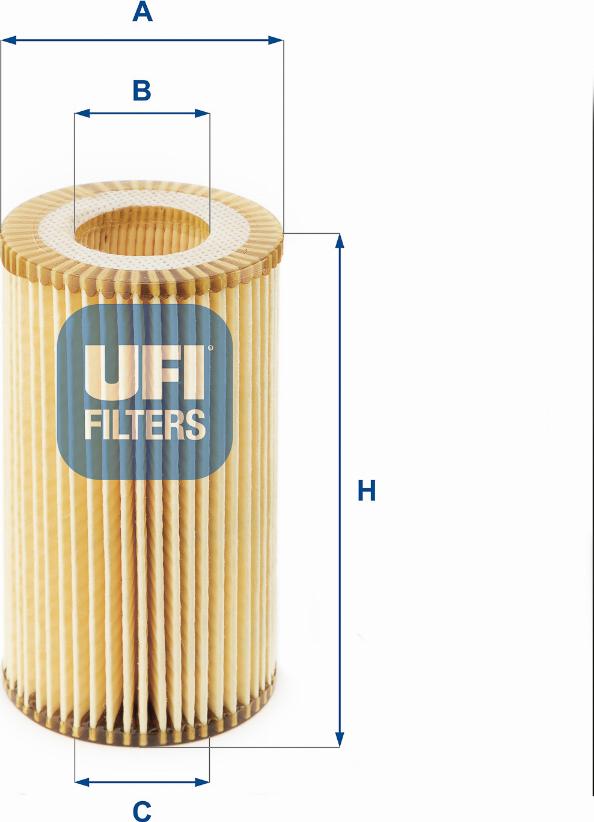 UFI 25.002.00 - Öljynsuodatin inparts.fi