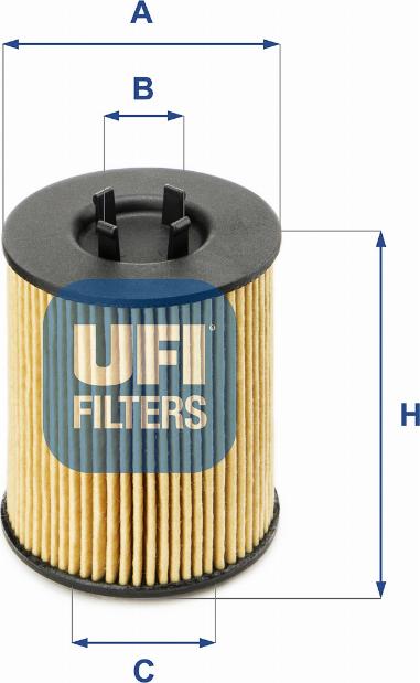 UFI 25.017.00 - Öljynsuodatin inparts.fi