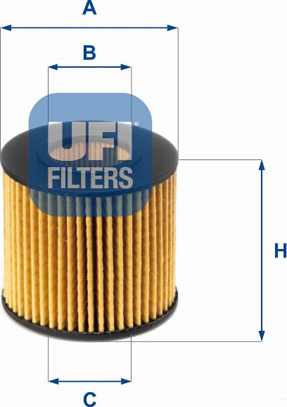 UFI 25.086.00 - Öljynsuodatin inparts.fi