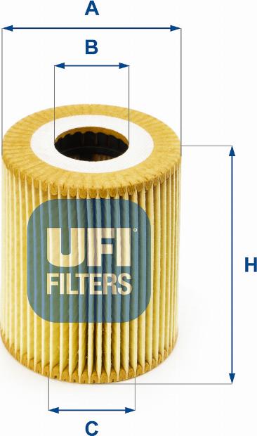 UFI 25.030.00 - Öljynsuodatin inparts.fi