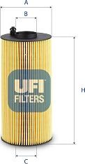 UFI 25.240.00 - Öljynsuodatin inparts.fi