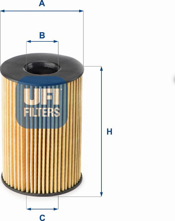 UFI 25.201.00 - Öljynsuodatin inparts.fi