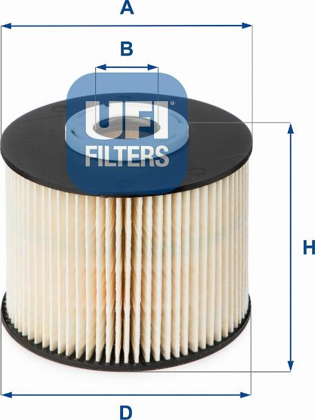 UFI 26.055.00 - Polttoainesuodatin inparts.fi