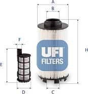 UFI 26.174.00 - Polttoainesuodatin inparts.fi