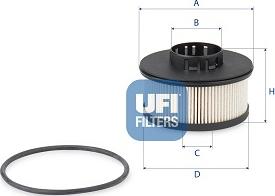 UFI 26.201.00 - Polttoainesuodatin inparts.fi