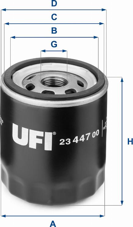 UFI 23.447.00 - Öljynsuodatin inparts.fi