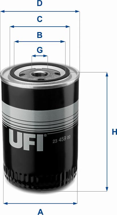 UFI 23.459.00 - Öljynsuodatin inparts.fi