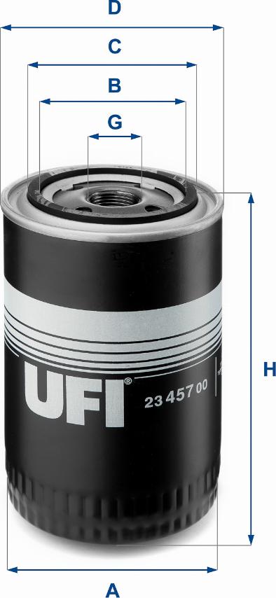 UFI 23.457.00 - Öljynsuodatin inparts.fi