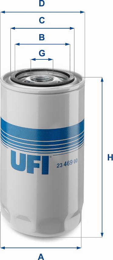 UFI 23.469.00 - Öljynsuodatin inparts.fi