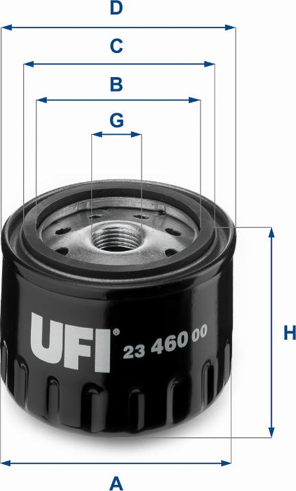 UFI 23.460.00 - Öljynsuodatin inparts.fi