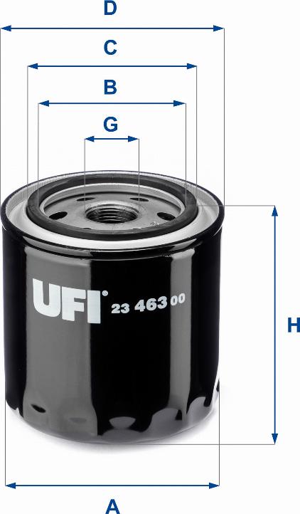 UFI 23.463.00 - Öljynsuodatin inparts.fi