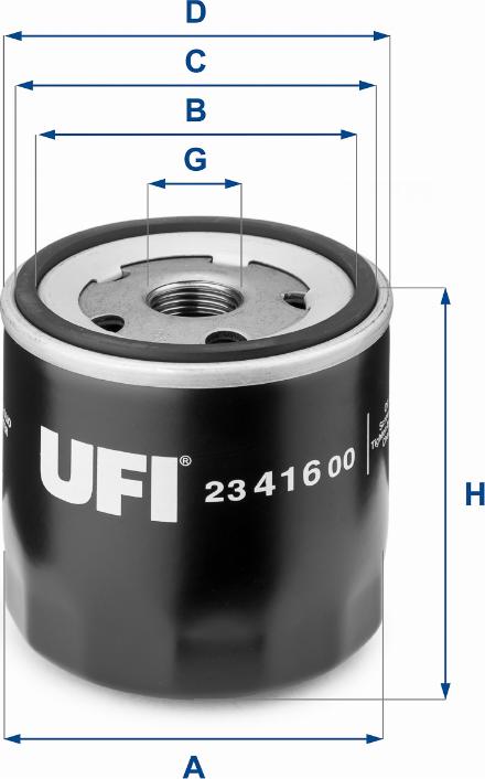 UFI 23.416.00 - Öljynsuodatin inparts.fi