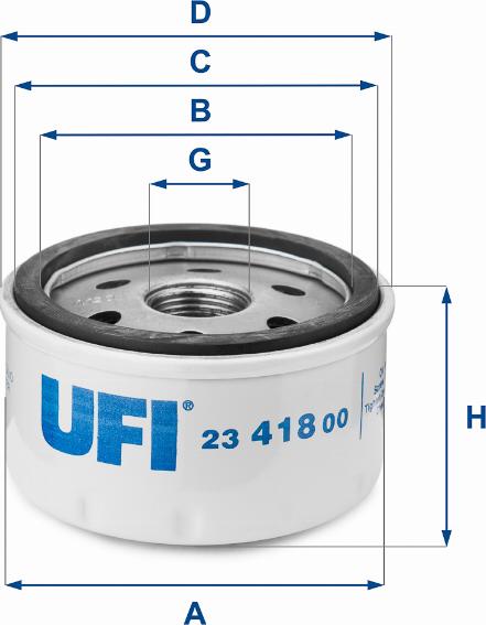 UFI 23.418.00 - Öljynsuodatin inparts.fi