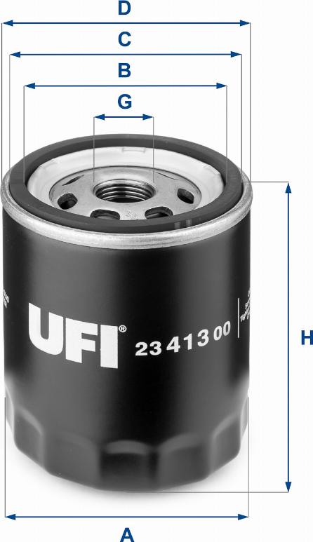 UFI 23.413.00 - Öljynsuodatin inparts.fi