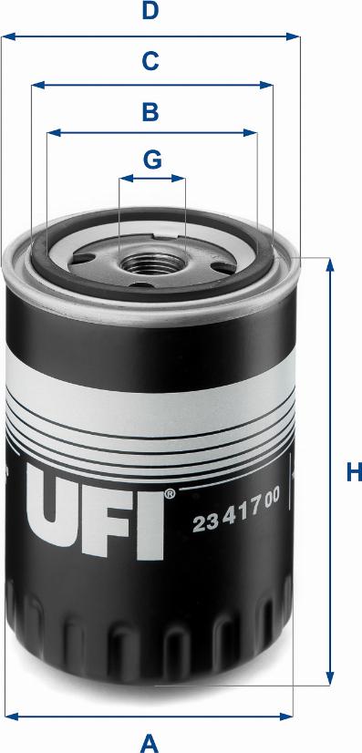 UFI 23.417.00 - Öljynsuodatin inparts.fi