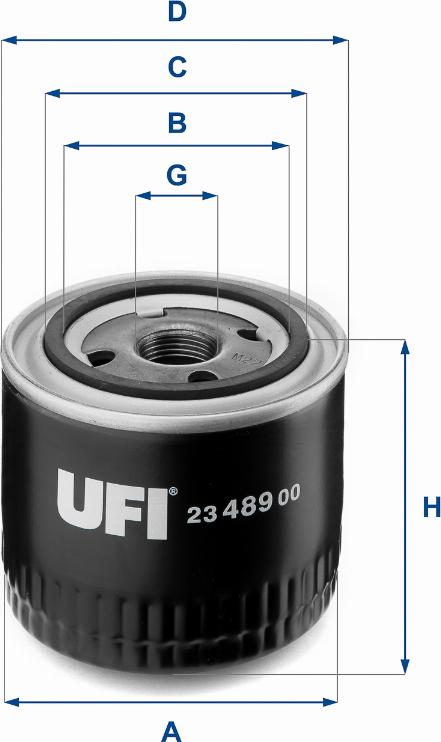 UFI 23.489.00 - Öljynsuodatin inparts.fi