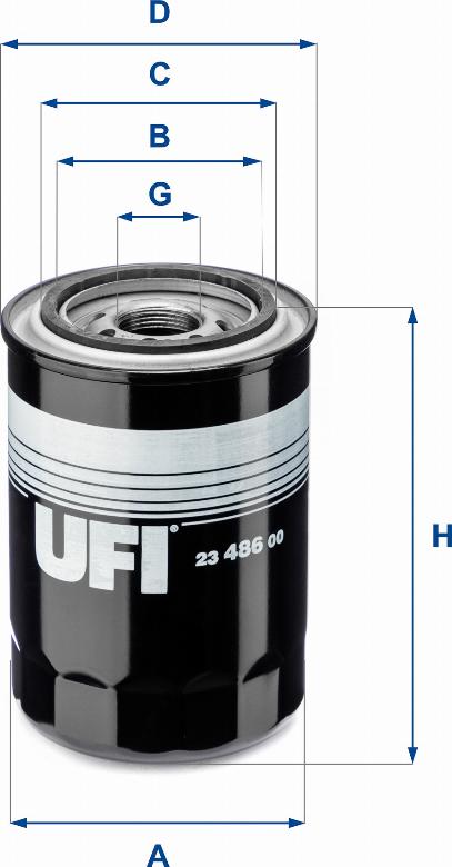 UFI 23.486.00 - Öljynsuodatin inparts.fi